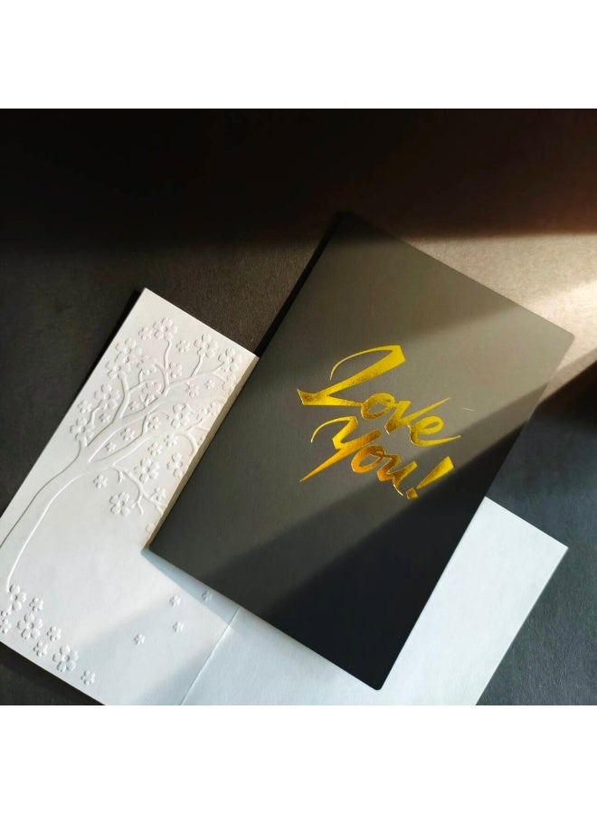 BenQuand Luxury Mysterious Black I Love You Card Valentines Day Gifts, Romantic Valentines Day Card  With Envelope And Seal  for Boyfriend Girlfriend - Image 3